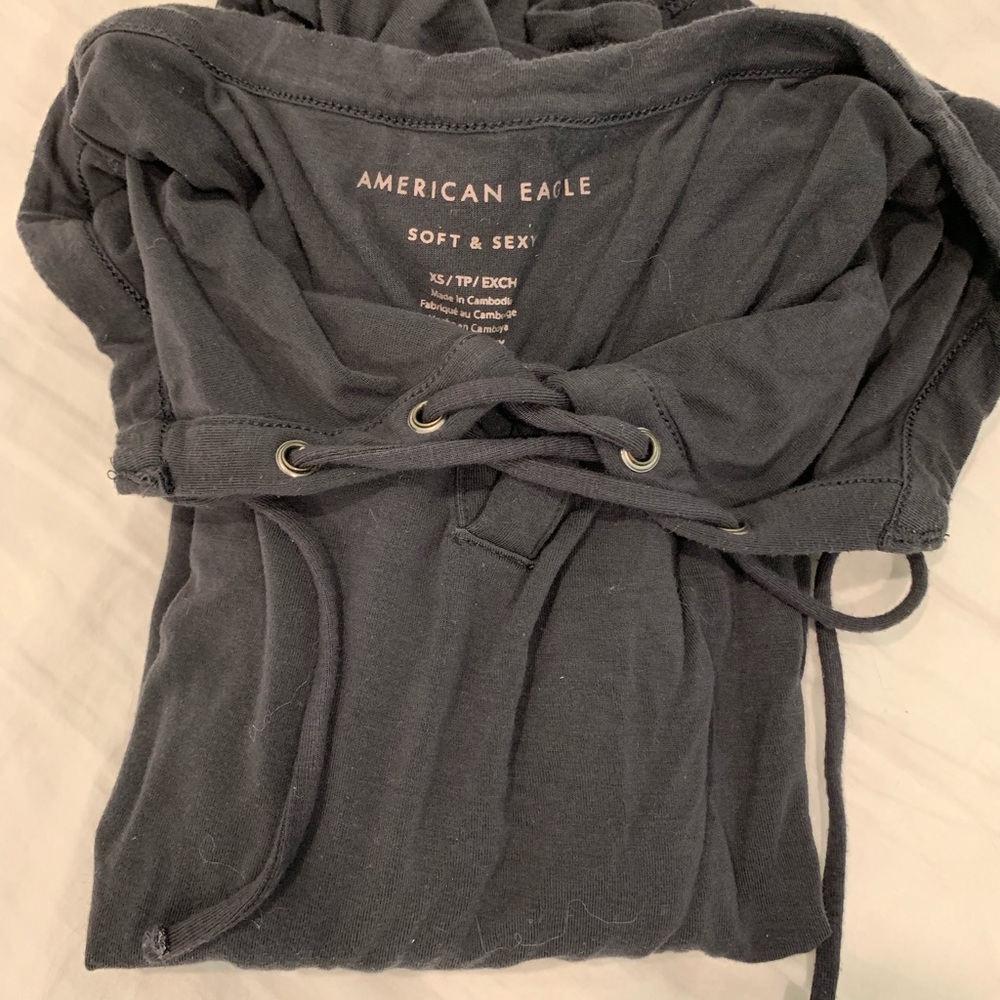 American eagle lace up shirt